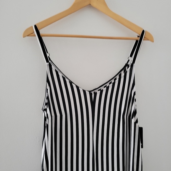 torrid Pants - Torrid || Super Soft Black White Stripe Culotte Jumpsuit